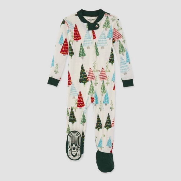 Burt’s bees baby Christmas tree footed pajamas - Picture 1 of 1